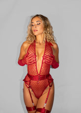 Roxy rood met stippen